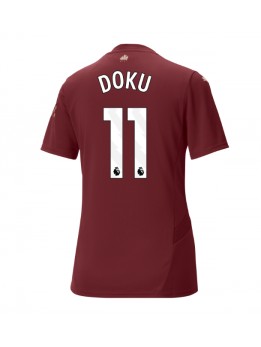 Manchester City Jeremy Doku #11 Ausweichtrikot für Frauen 2024-25 Kurzarm